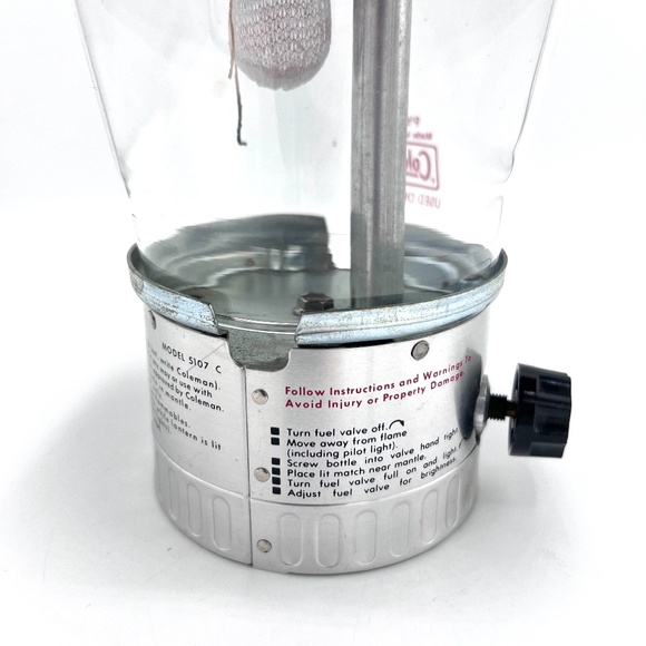 Vintage Coleman Model 5107 Single Mantle Propane Gas Lantern Missing Parts - Picture 7 of 12